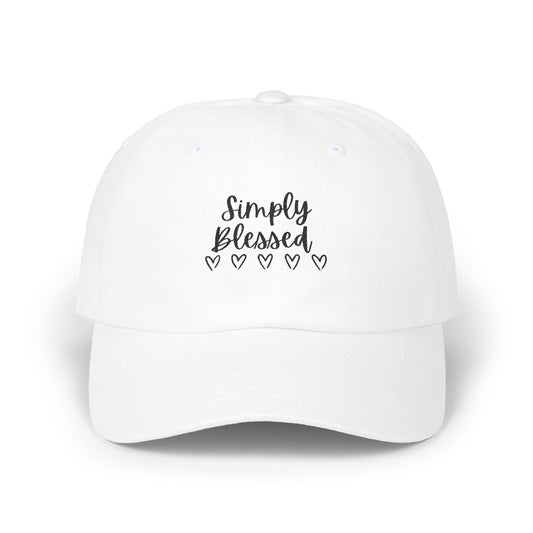 Simply Blessed Classic Dad Cap - Casual White Hat for Everyday Wear