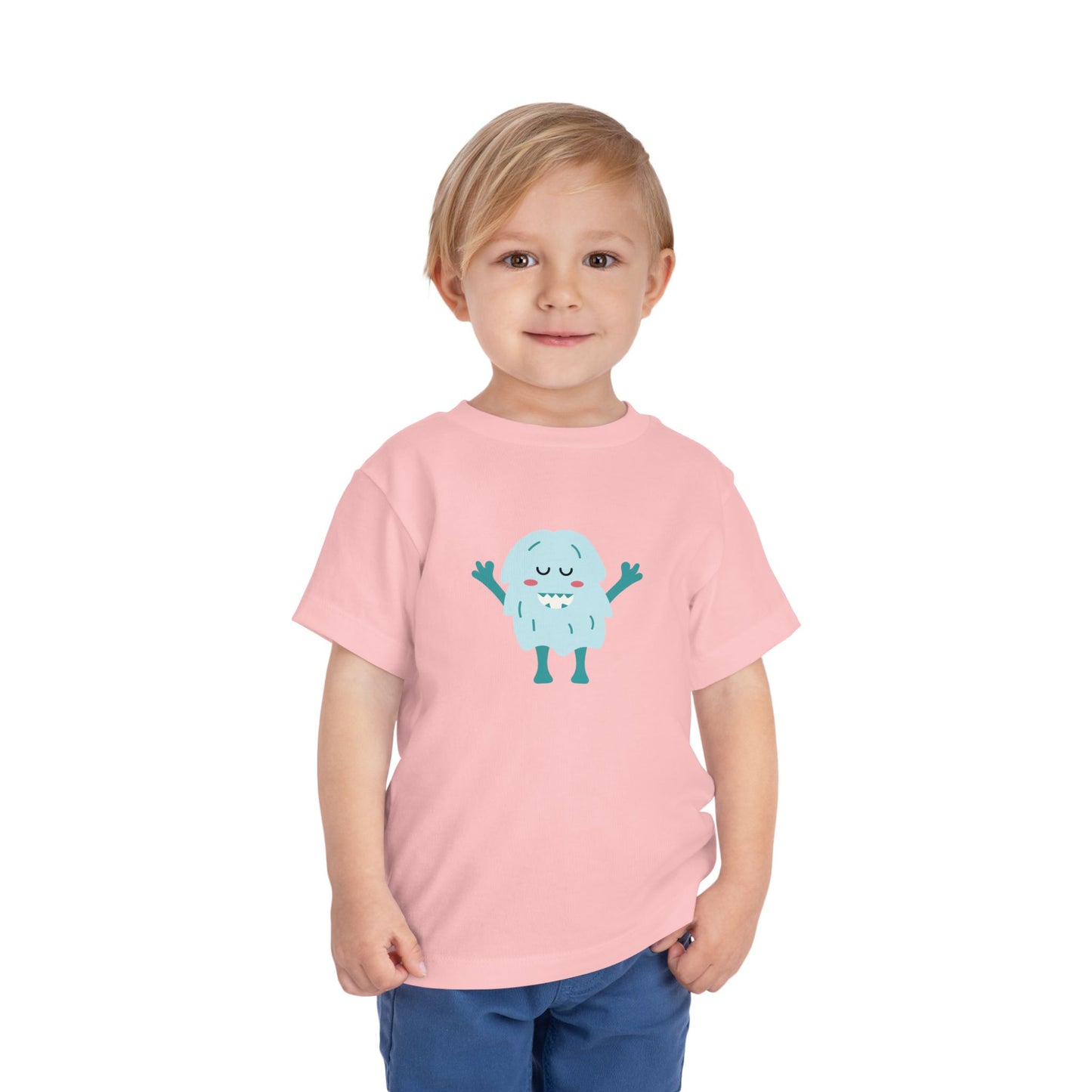 Cute Monster Toddler Short Sleeve Tee - Adorable Playful Shirt for Kids