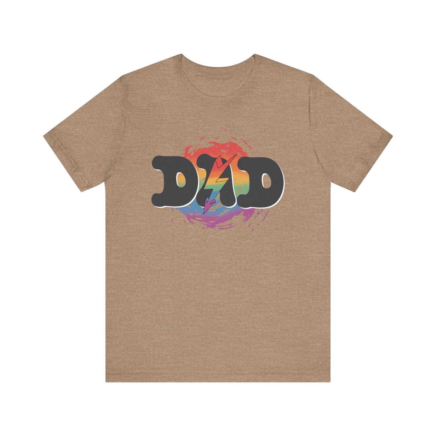 Colorful ‘DAD’ Graphic Tee - Casual Father's Day Gift