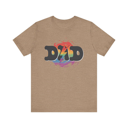 Colorful ‘DAD’ Graphic Tee - Casual Father's Day Gift