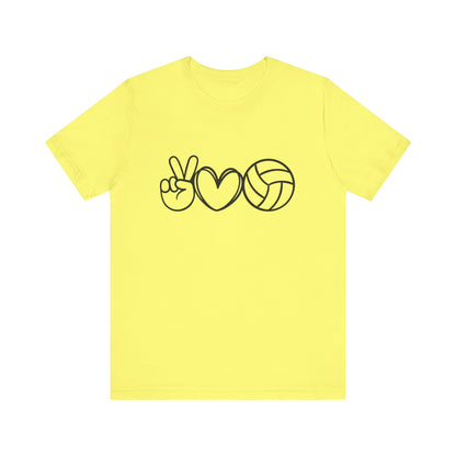 Peace Love Volleyball Unisex Jersey Tee