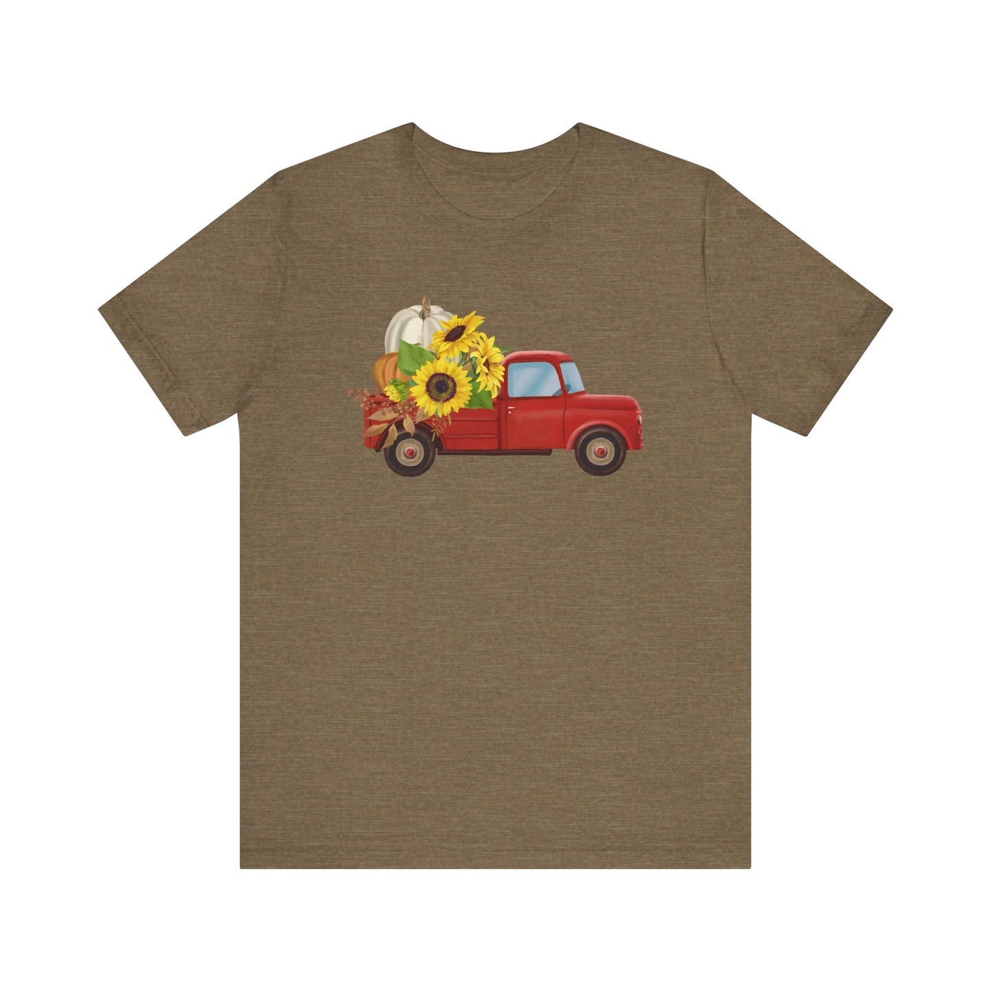 Vintage Truck with Sunflowers Tee, Casual Summer Shirt, Garden Lover Gift, Fall Festival Apparel, Everyday Wear, Farmhouse Style Clothing