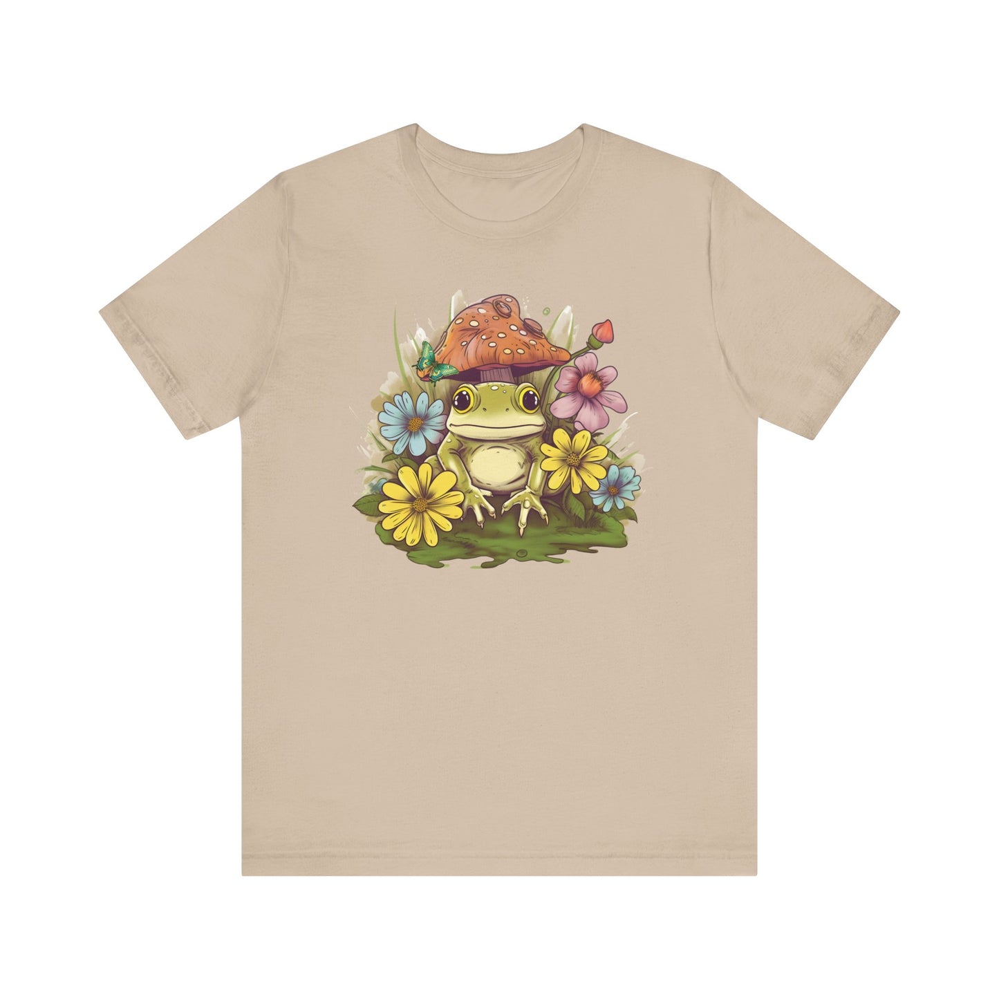 Cute Frog and Flower Unisex Jersey Tee
