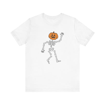 Halloween Skeleton Tee, Fun T-Shirt for Fall Celebrations, Spooky Season Outfit, Perfect for Costume Parties, Trick or Treat Events