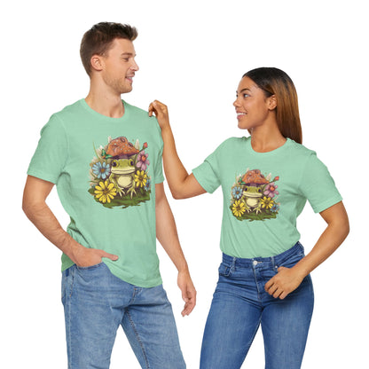 Cute Frog and Flower Unisex Jersey Tee