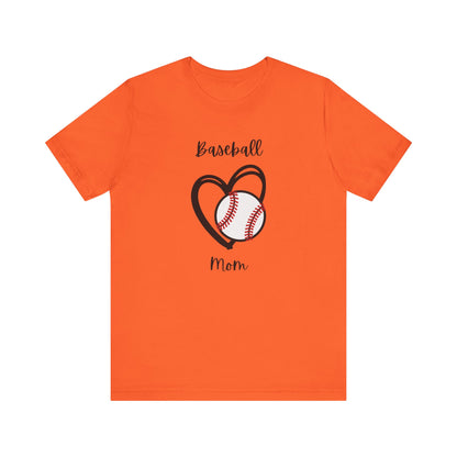 Baseball Mom Heart Tee -Jersey Short Sleeve T-Shirt