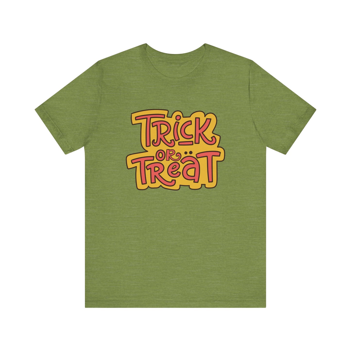 Halloween Trick or Treat Tee, Jersey Short Sleeve Tee, Fall Fashion, Halloween Party Shirt, Casual Wear, Spooky Season Tee