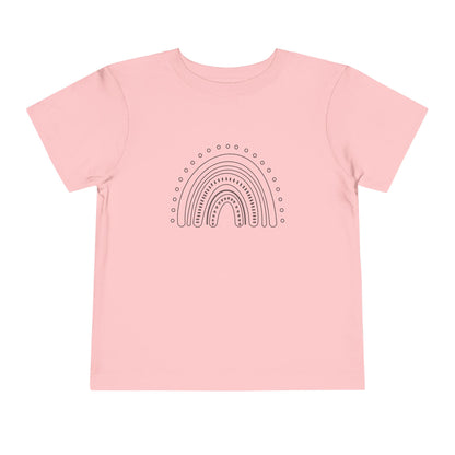 Toddler Rainbow Short Sleeve Tee - Cute Kids' T-Shirt for Playtime and Celebrations