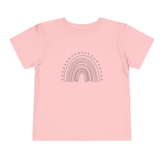 Toddler Rainbow Short Sleeve Tee - Cute Kids' T-Shirt for Playtime and Celebrations