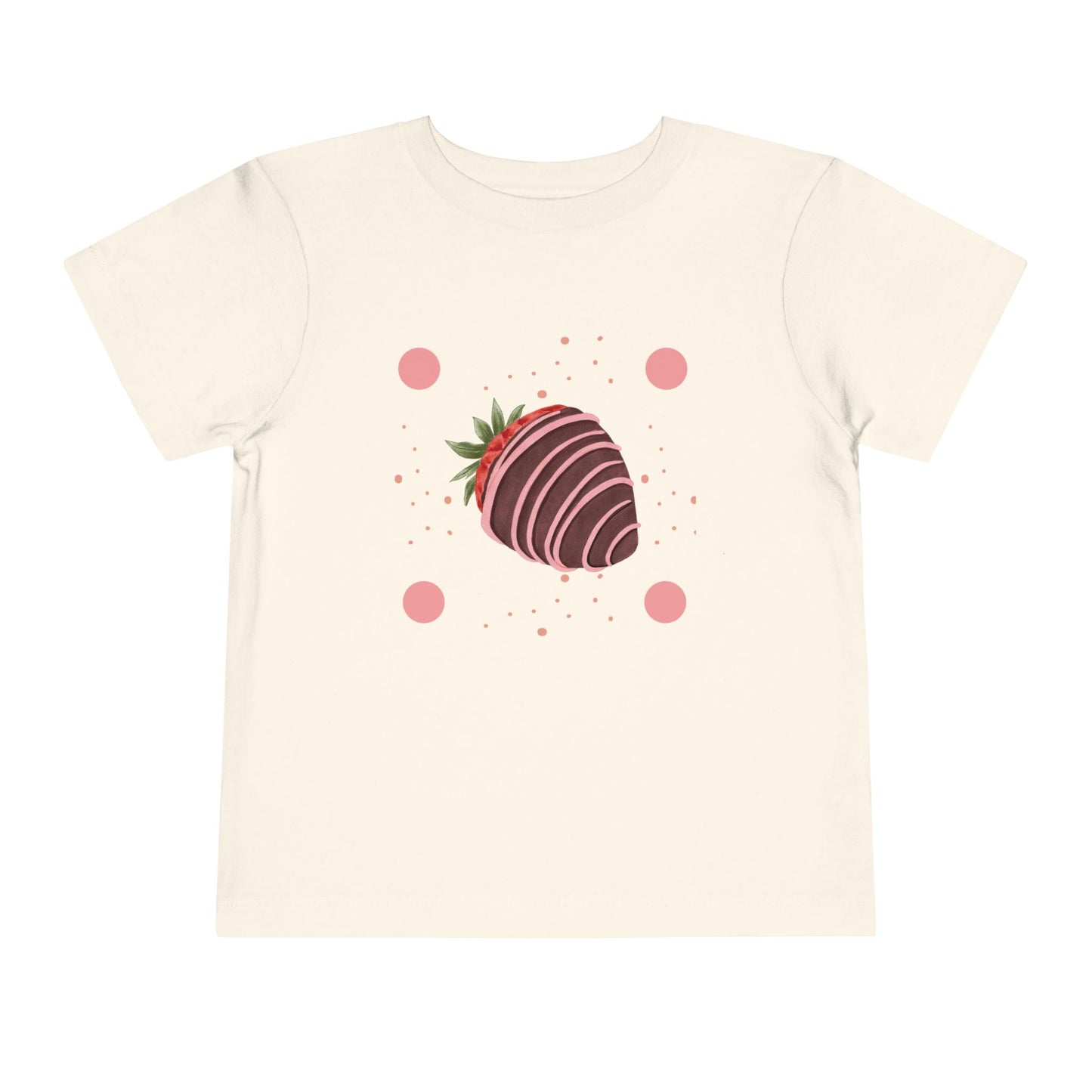 Chocolate Strawberry Toddler Tee - Cute Short Sleeve Kids Shirt for Birthdays & Special Occasions