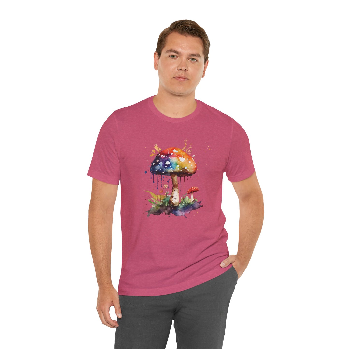 Colorful Mushroom Art Unisex Tee - Playful & Whimsical Design for Nature Lovers
