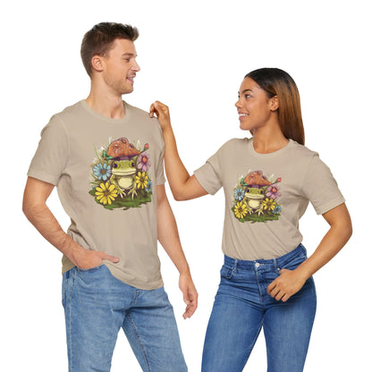 Cute Frog and Flower Unisex Jersey Tee