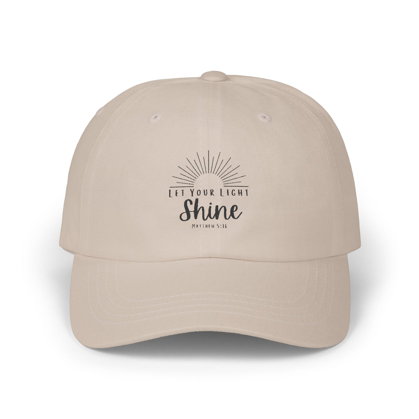Inspirational Classic Dad Cap - "Let Your Light Shine"