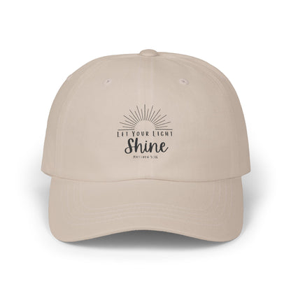 Inspirational Classic Dad Cap - "Let Your Light Shine"