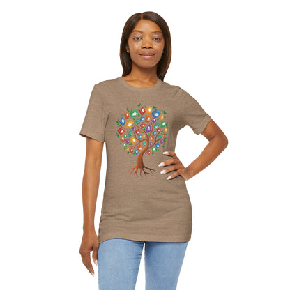 Colorful Book Tree Jersey Tee - Great for Book Lovers and Educators