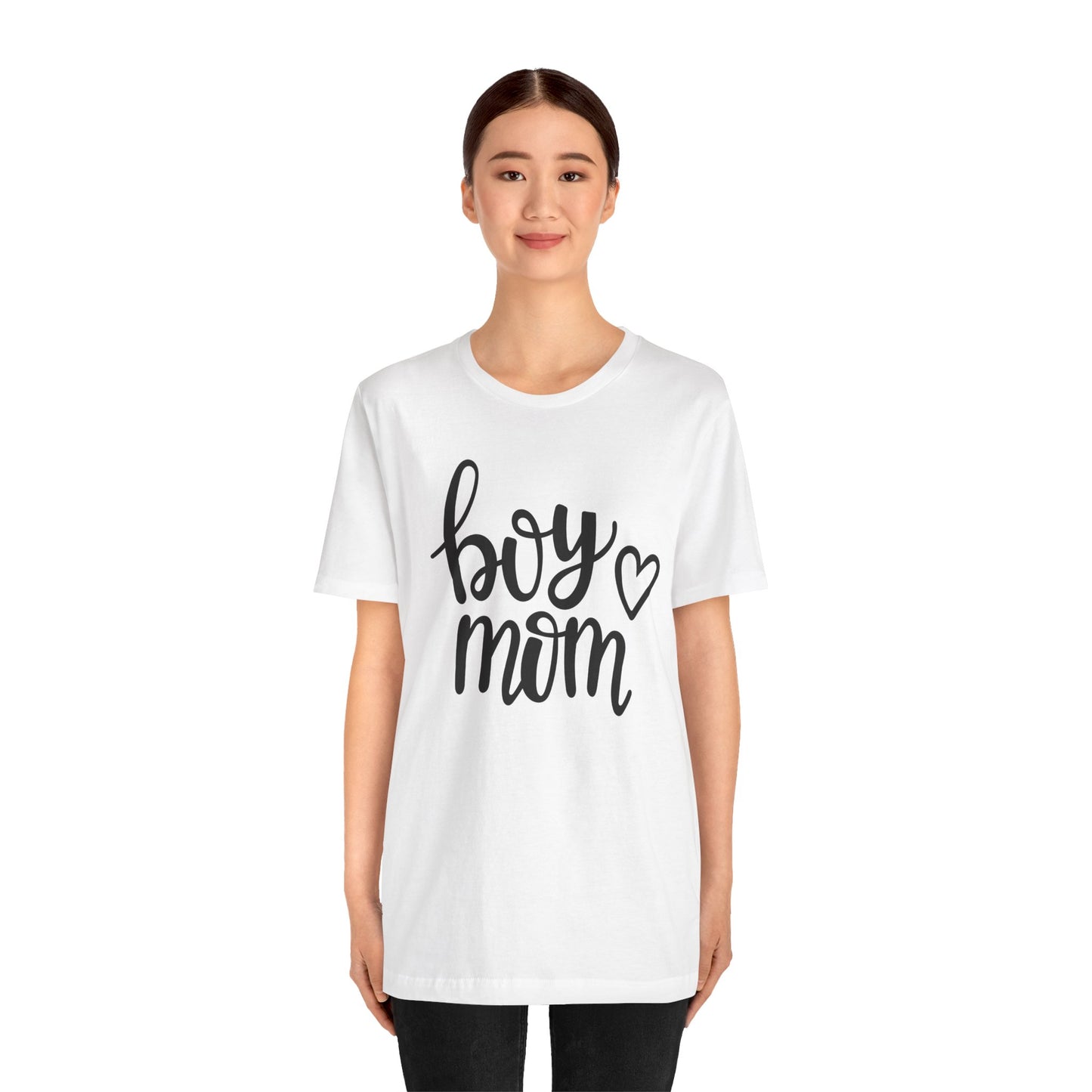 Boy Mom Graphic Tee -Jersey Short Sleeve T-Shirt