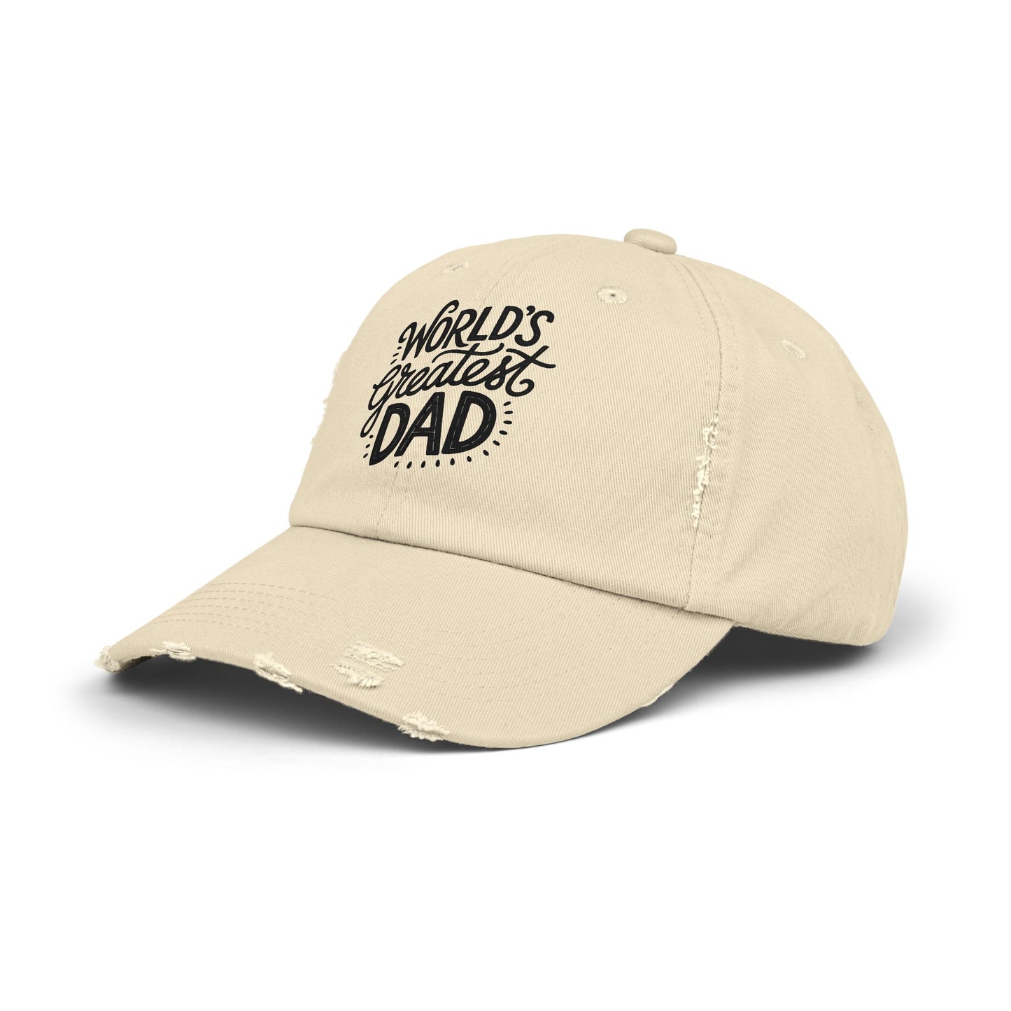 World's Greatest Dad Distressed Cap - Perfect Father's Day Gift