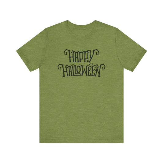 Happy Halloween Tee, Spooky Graphic Shirt, Festive Fall Apparel, Halloween Costume Top, Halloween Party Wear