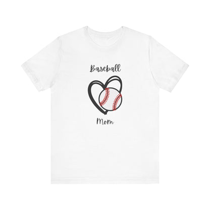 Baseball Mom Heart Tee -Jersey Short Sleeve T-Shirt