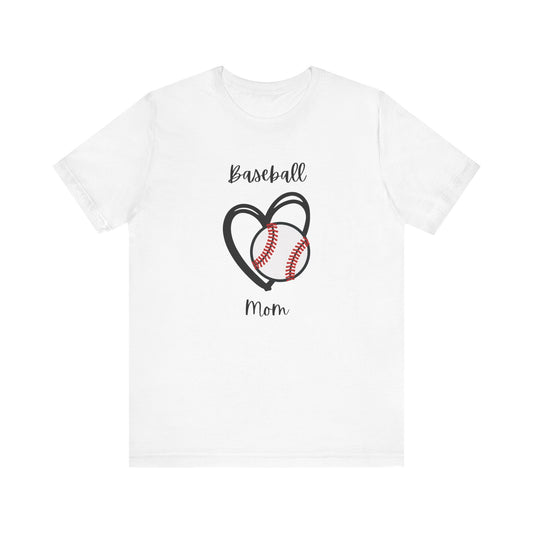 Baseball Mom Heart Tee -Jersey Short Sleeve T-Shirt