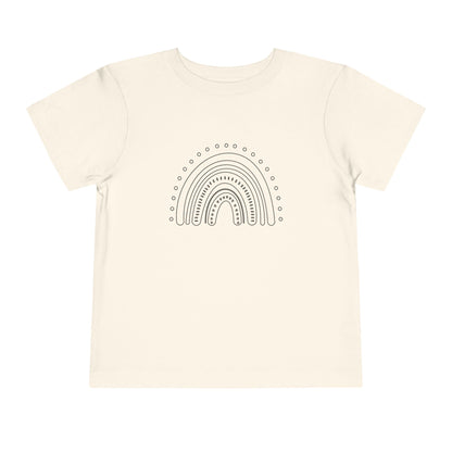 Toddler Rainbow Short Sleeve Tee - Cute Kids' T-Shirt for Playtime and Celebrations