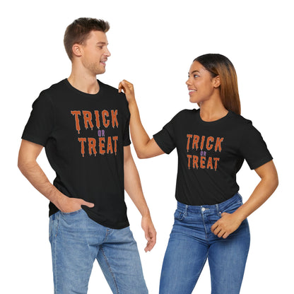 Halloween Trick or Treat Tee, T-Shirt, Spooky Outfit, Fall Festivities, Halloween Costume, October Celebration