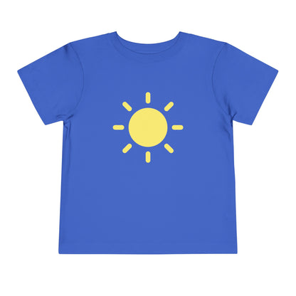 Sunny Days Toddler Short Sleeve Tee - Bright Yellow Sun Design for Playful Kids