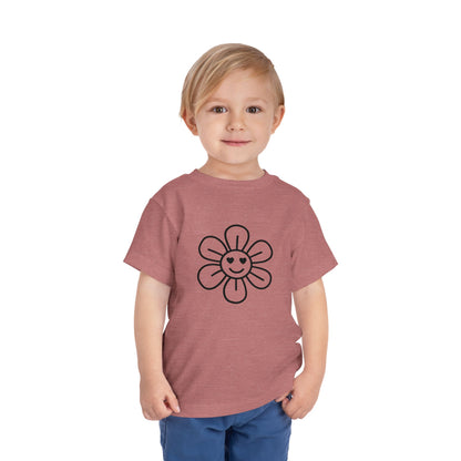 Happy Flower Toddler Short Sleeve Tee - Cute & Comfortable Kids T-Shirt