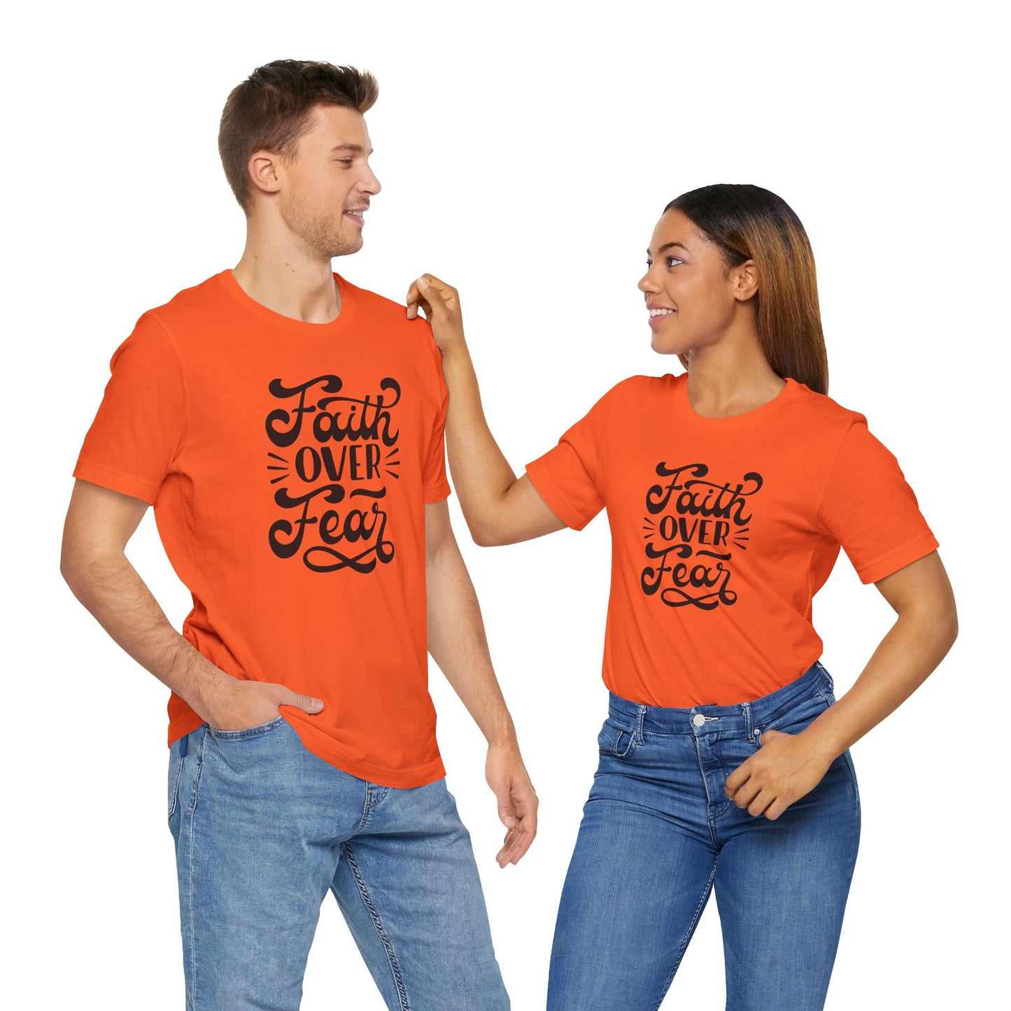 Faith Over Fear Unisex Jersey Tee - Inspirational Motivational Shirt