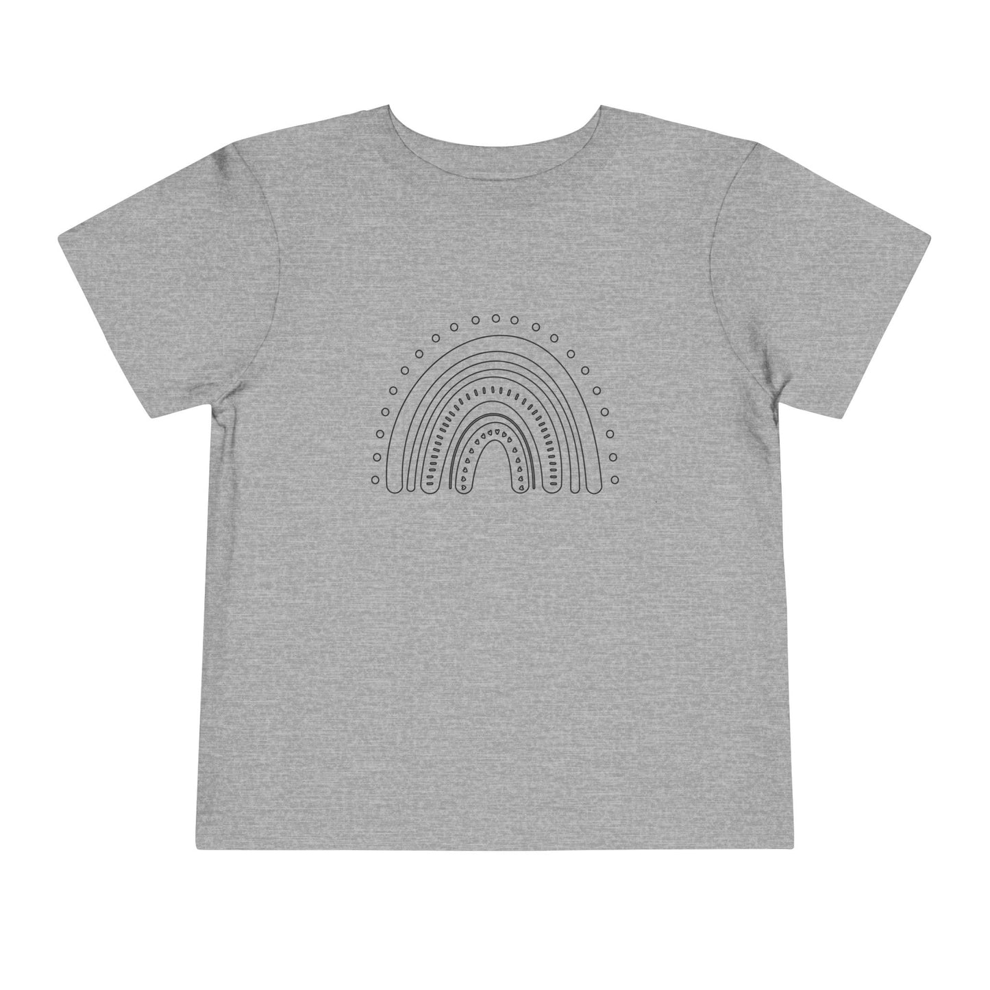 Toddler Rainbow Short Sleeve Tee - Cute Kids' T-Shirt for Playtime and Celebrations