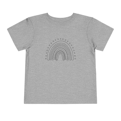 Toddler Rainbow Short Sleeve Tee - Cute Kids' T-Shirt for Playtime and Celebrations