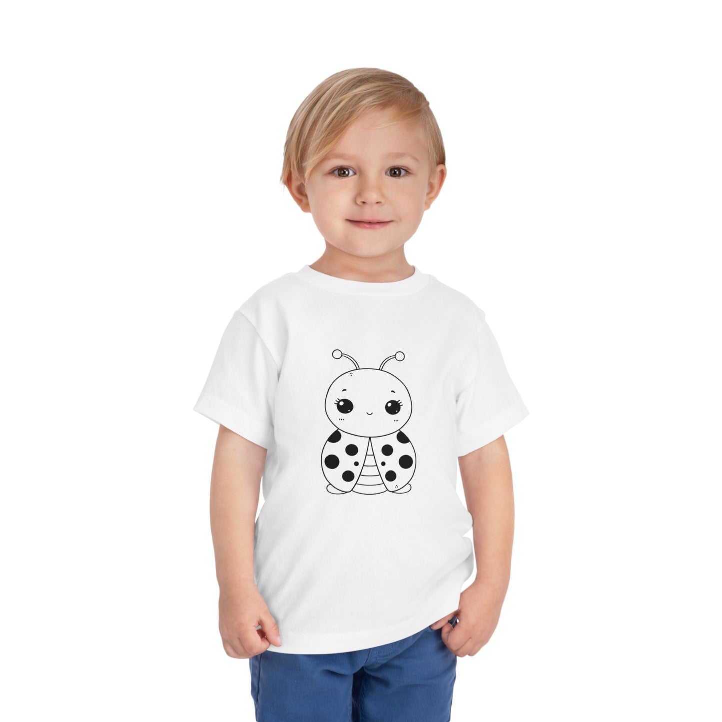 Cute Ladybug Toddler Tee - Fun and Playful Short Sleeve Shirt for Kids
