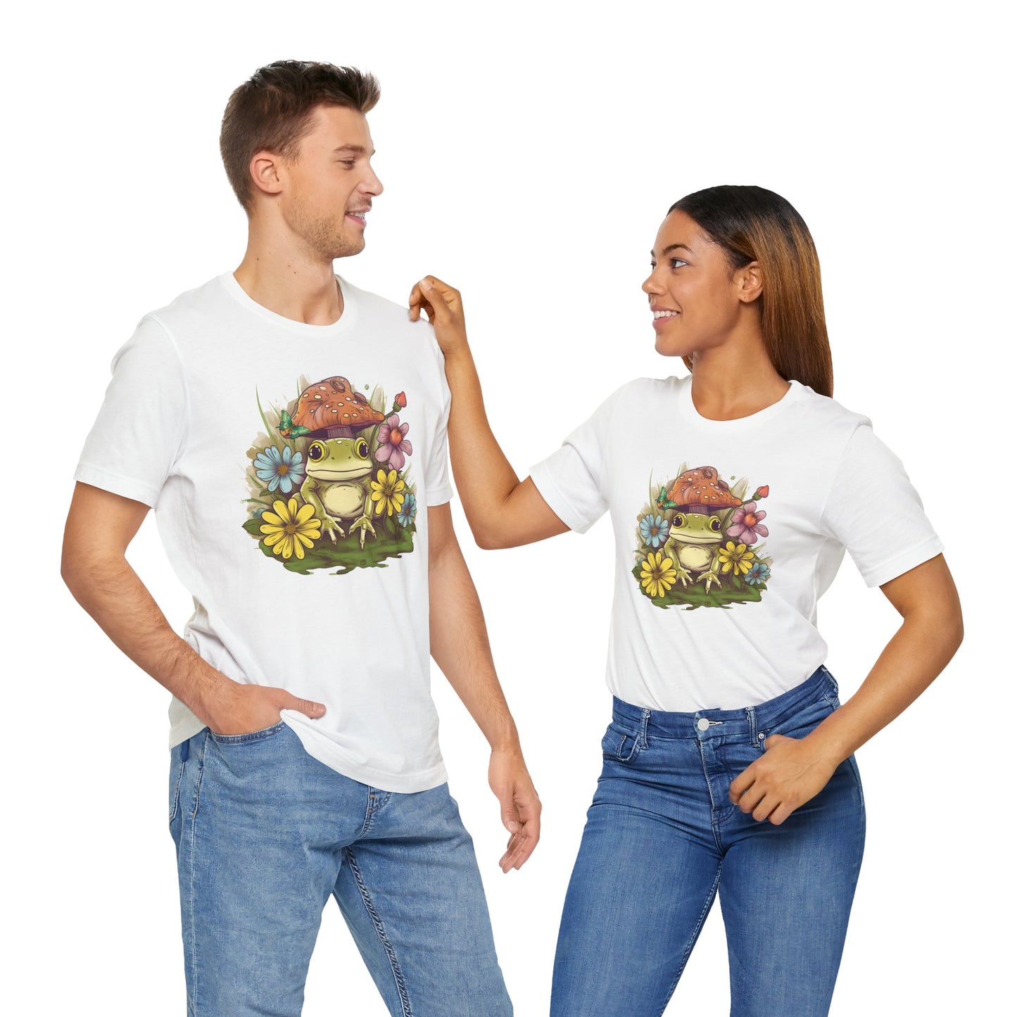 Cute Frog and Flower Unisex Jersey Tee