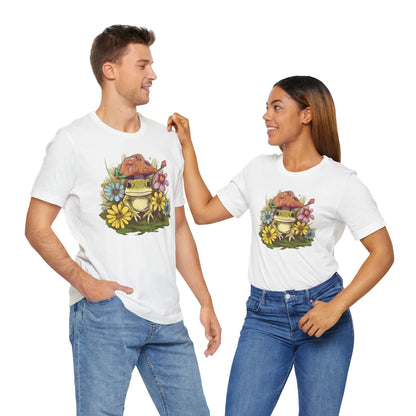 Cute Frog and Flower Unisex Jersey Tee