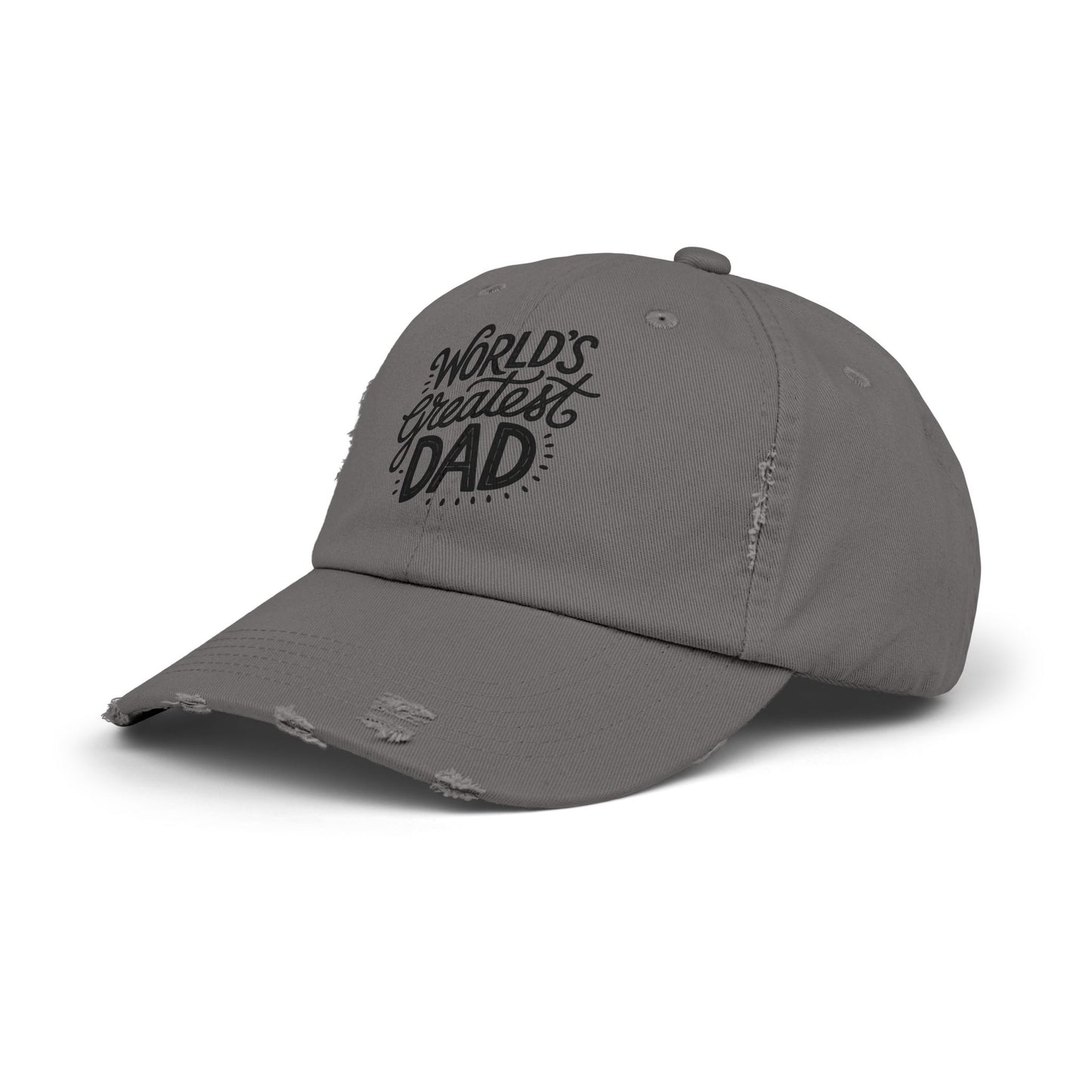 World's Greatest Dad Distressed Cap - Perfect Father's Day Gift