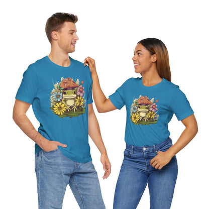 Cute Frog and Flower Unisex Jersey Tee
