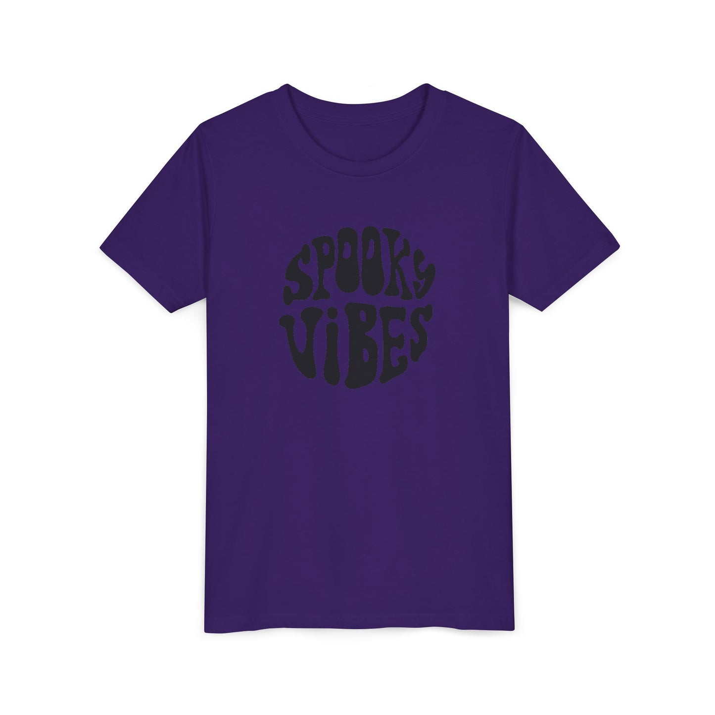Spooky Vibes Youth Tee, Halloween Shirt, Kids Graphic Tee, Fun Costume Top, Autumn Apparel, Party Wear