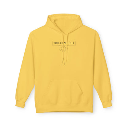 Motivational Fleece Hoodie - 'You Can Do It'