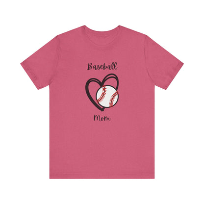 Baseball Mom Heart Tee -Jersey Short Sleeve T-Shirt