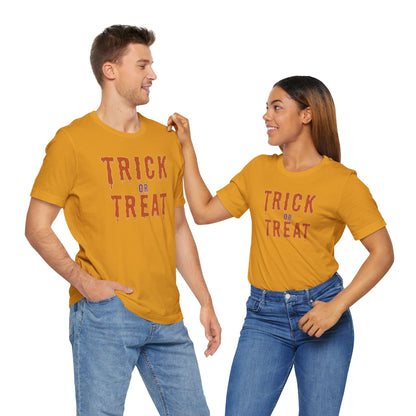 Halloween Trick or Treat Tee, T-Shirt, Spooky Outfit, Fall Festivities, Halloween Costume, October Celebration
