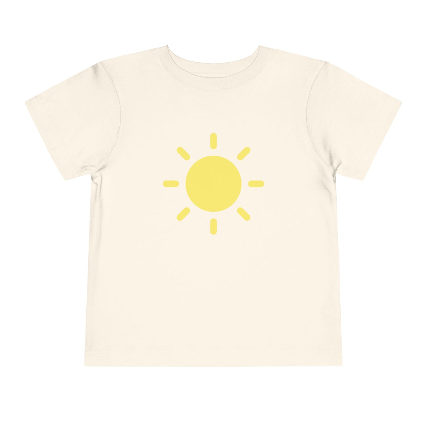 Sunny Days Toddler Short Sleeve Tee - Bright Yellow Sun Design for Playful Kids