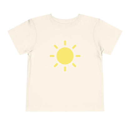 Sunny Days Toddler Short Sleeve Tee - Bright Yellow Sun Design for Playful Kids