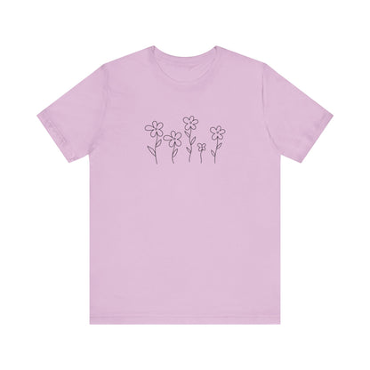 Floral Graphic Tee - Casual Comfort for Nature Lovers