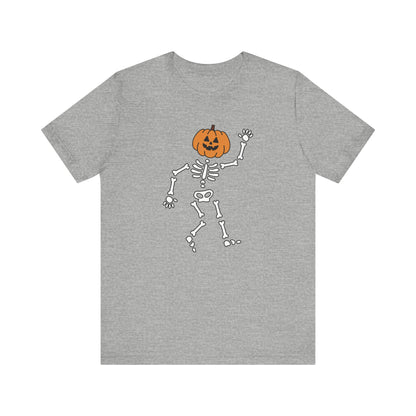 Halloween Skeleton Tee, Fun T-Shirt for Fall Celebrations, Spooky Season Outfit, Perfect for Costume Parties, Trick or Treat Events