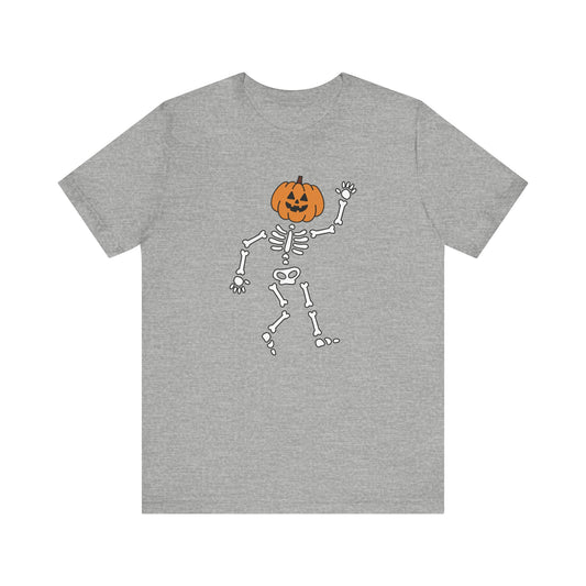 Halloween Skeleton Tee, Fun T-Shirt for Fall Celebrations, Spooky Season Outfit, Perfect for Costume Parties, Trick or Treat Events