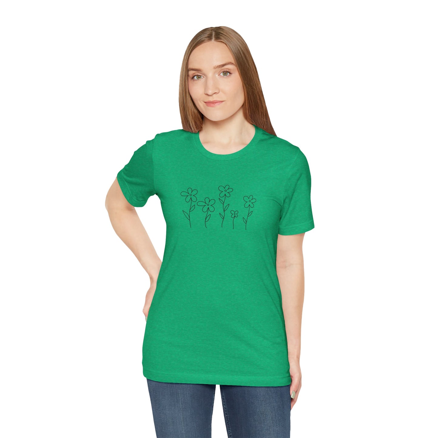 Floral Graphic Tee - Casual Comfort for Nature Lovers