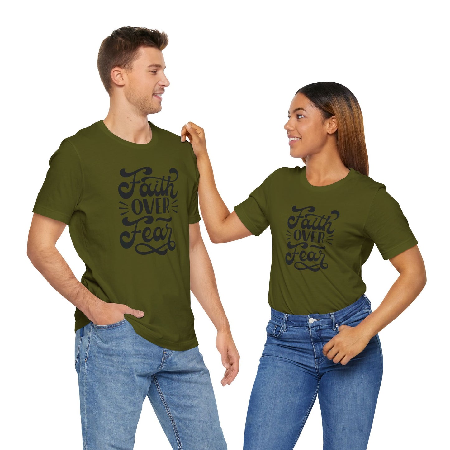 Faith Over Fear Unisex Jersey Tee - Inspirational Motivational Shirt