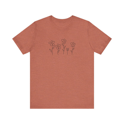 Floral Graphic Tee - Casual Comfort for Nature Lovers