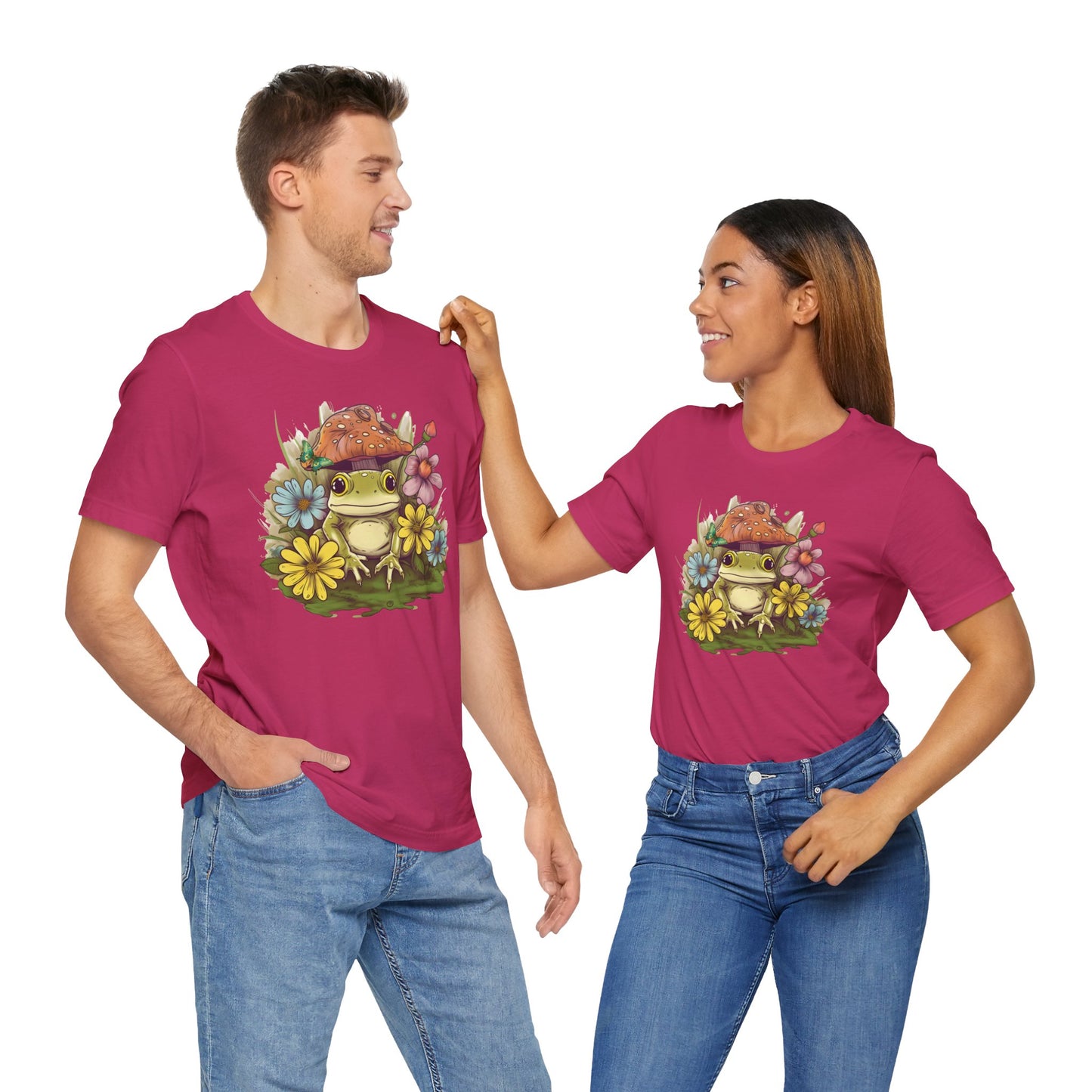 Cute Frog and Flower Unisex Jersey Tee