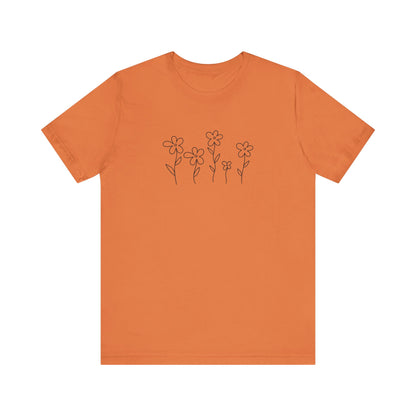 Floral Graphic Tee - Casual Comfort for Nature Lovers